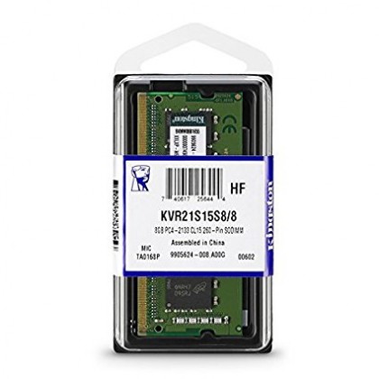 Kingston 8GB PC4-2133 DDR4 2133 260 pin Notebook SODIMM Value RAM KVR21S15S8/8